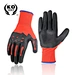 Polyester and Spandex Gloves  Cotton thread TPE Seamless knitted fabric