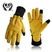 Good Quality Sport Safety Warm Waterproof Touchscreen Pigskin Leather Gloves for Skiing