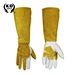 16" High Quality Heat Fire Resistant Hand Protective Lambskin Leather Garden Welding Gloves