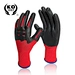 Polyester and Spandex Gloves  Cotton thread TPE Seamless knitted fabric