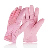 Leather gardening gloves