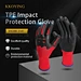 Polyester and Spandex Gloves  Cotton thread TPE Seamless knitted fabric