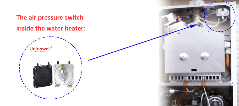 air pressure switch in the water heater