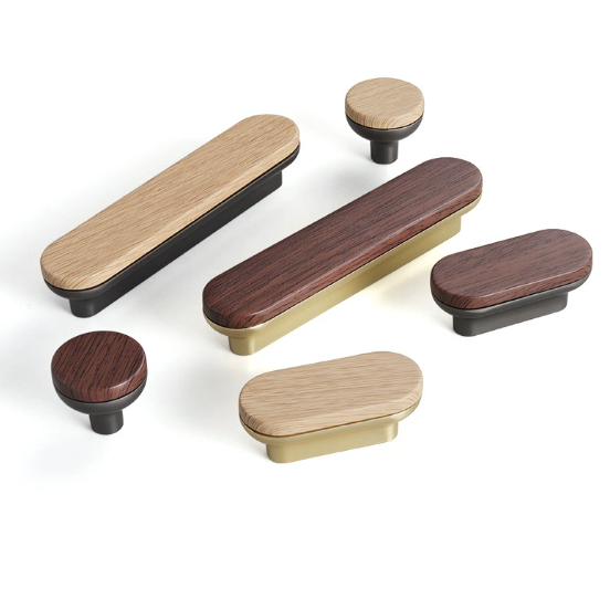 wood+zinc alloy handle