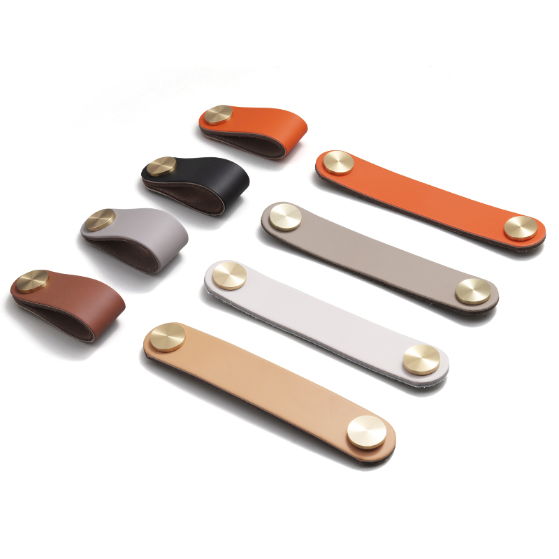 luxury leather cabinet handles