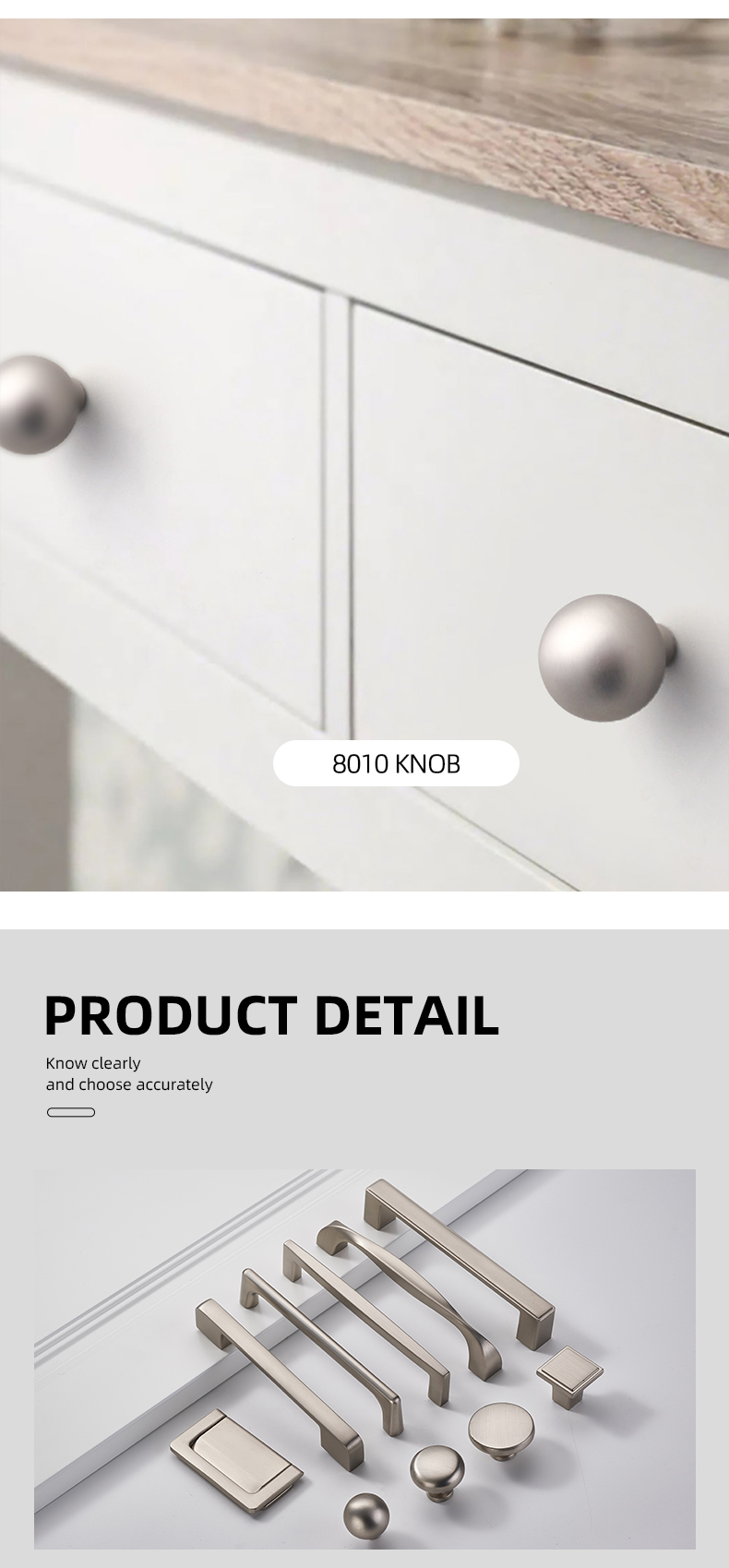 furniture nickel knob handles