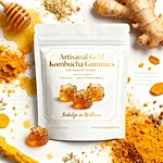 OEM/ODM Customizable Honey Kombucha Gummies with Turmeric for Adult Energy Recovery, Gut Health & Anti-Inflammatory Vegan Gummy