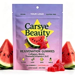 OEM/ODM Zero Sugar Skin & Nails 3in1 Beauty Gummies with Vitamin C&E Collagen, & Biotin, Vegan + Gluten Free, Watermelon Flavor