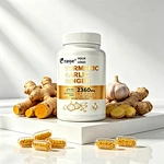 OEM Sports Endurance Cápsulas de ajo, jengibre y cúrcuma, suplemento antioxidante natural de 2360 mg para recuperación y circulación del ejercicio