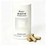 Suplemento de biotina vegana para mujeres con certificación GMP: nutrición deportiva y apoyo post-entrenamiento con vitaminas antioxidantes 60 cápsulas
