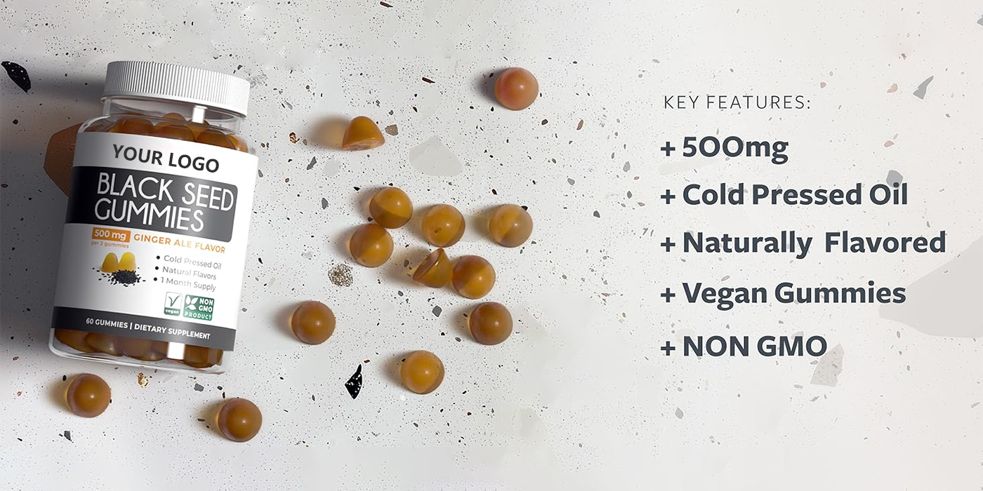 OEM Black Seed Oil Gummies, ODM Natural Black Seed Extract, vitamin Gummies