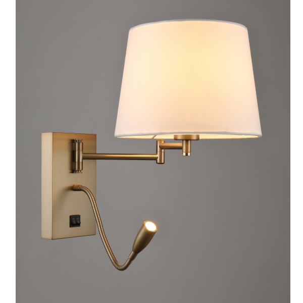 Sleek LED wall lamp, minimalist design for living room, modern interior lighting.