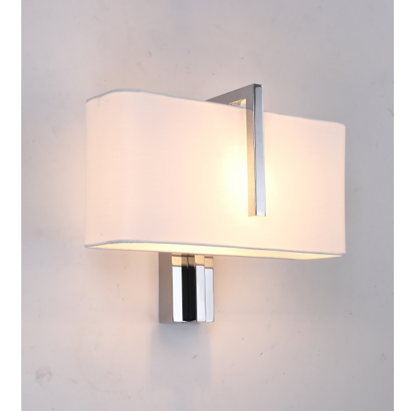 Modern wall sconce with warm lighting for bedroom decor