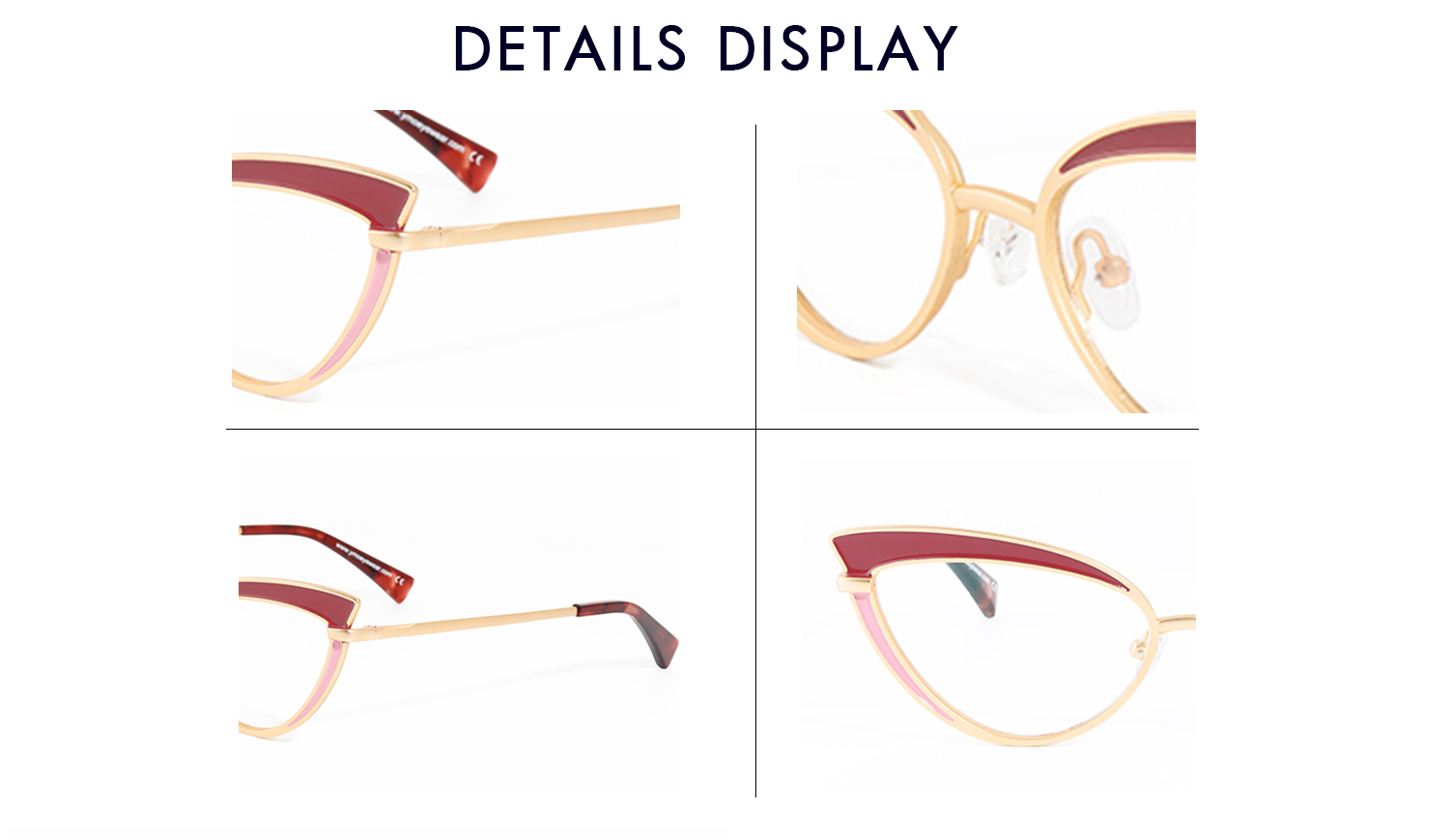 cat eye metal frame glasses frames