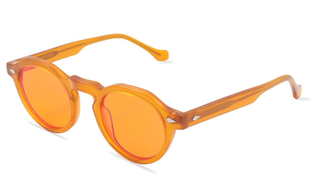 YMO Eyewear acetate eyewear frames​ of Sleeping CR39 orange lenses