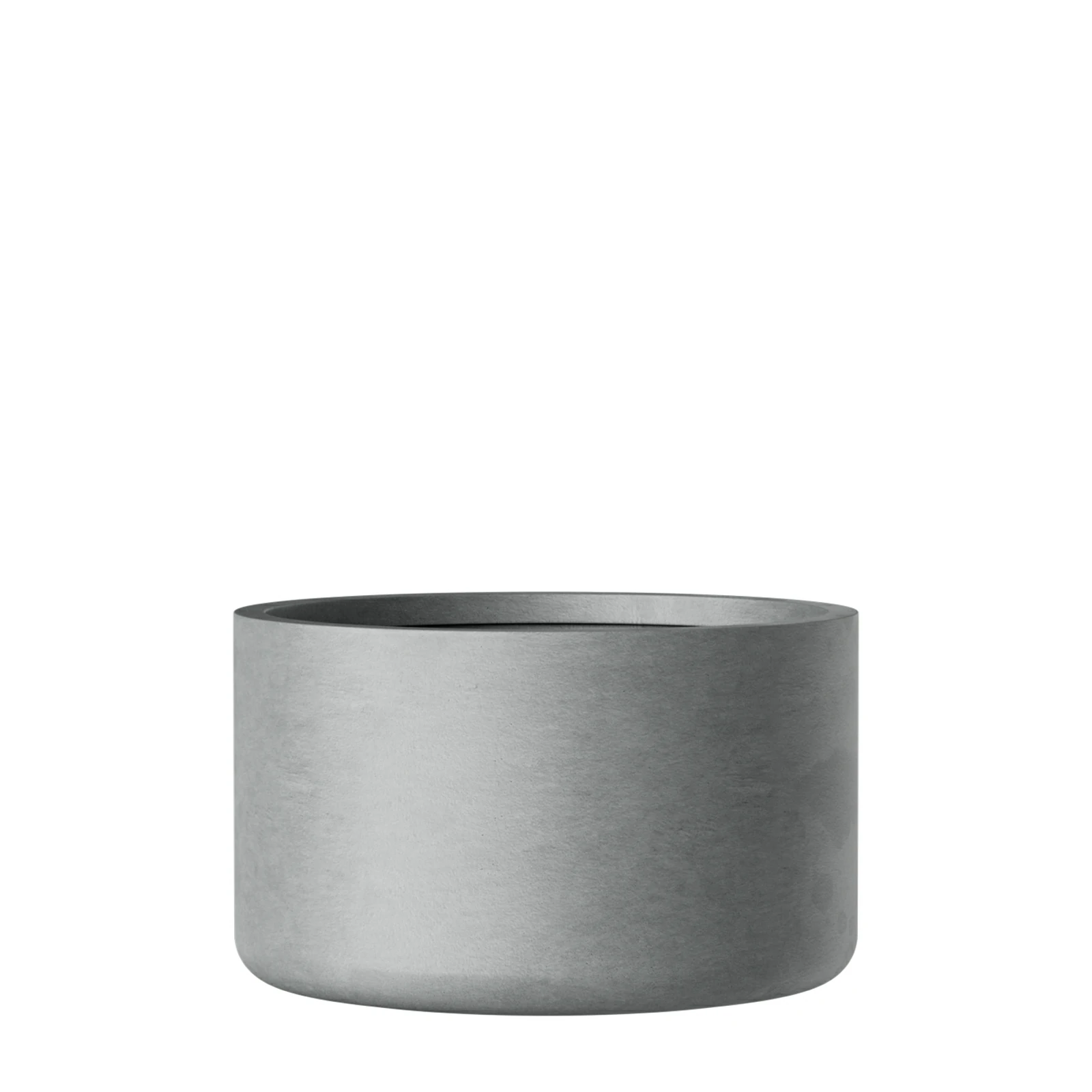 RC-1066 oversized round GFRC planter in a gray finish on a white background