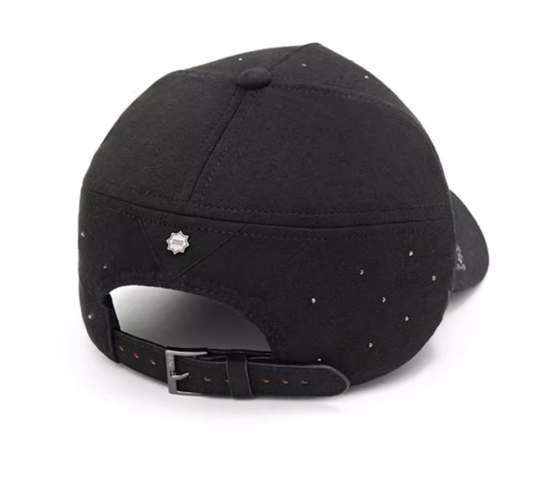 This is a very trendy custom embroidered cap.The forehead is covered with shiny artificial stone, exuding a strong sense of fashion.Fashion caps are not just about style; they also offer functionality. They can be adjusted to fit different head sizes, This ensures a comfortable and secure fit for everyone.