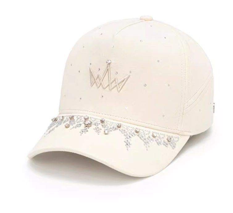 This is a very trendy custom embroidered cap.The forehead is covered with shiny artificial stone, exuding a strong sense of fashion.Fashion caps are not just about style; they also offer functionality. They can be adjusted to fit different head sizes, This ensures a comfortable and secure fit for everyone.
