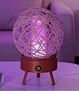 Modern LED USB Powered Hemp Rope Night Light Ball Rattan Lampshade Solid Plastic Material with Mosquito Killing Feature