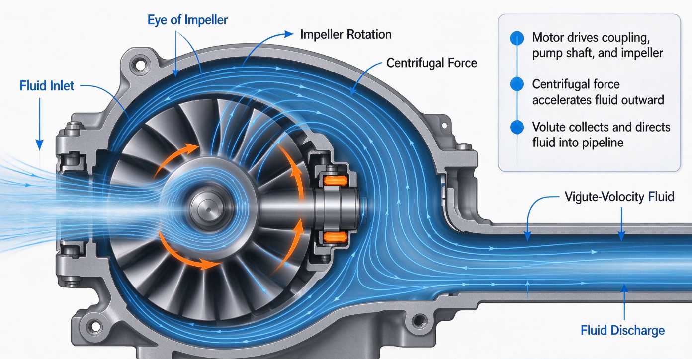 In-line centrifugal pump