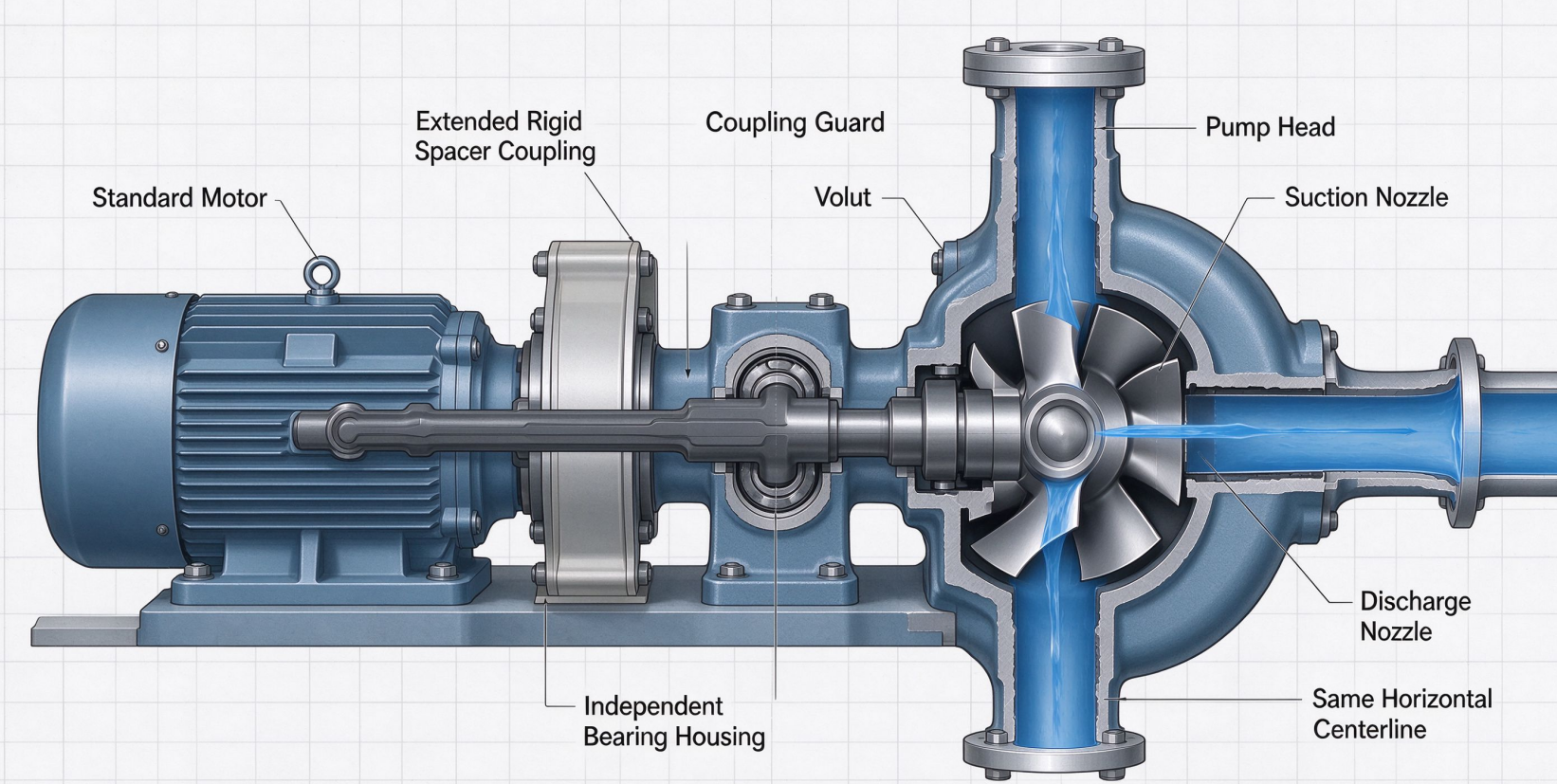 In-line centrifugal pump