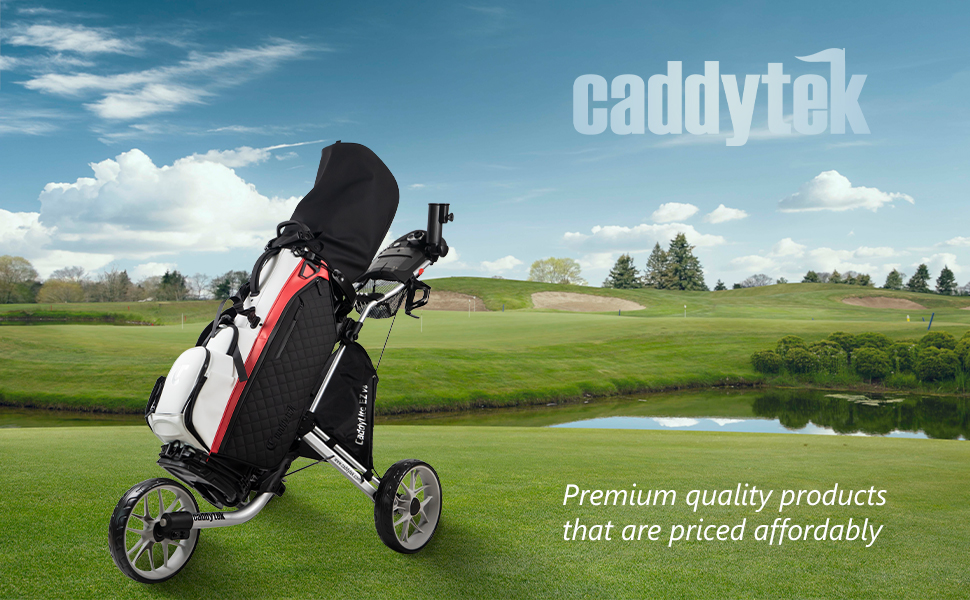 CaddyLite EZ V8 3 Wheel Golf Push Cart - Foldable, Collapsible, Lightweight and Easy to Use