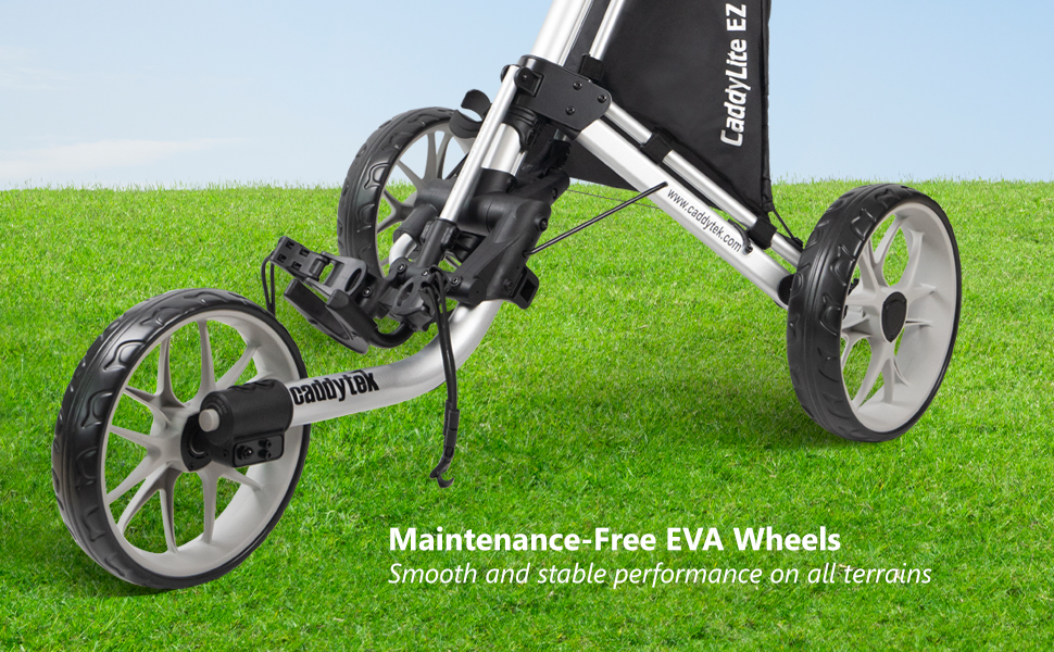 CaddyLite EZ V8 3 Wheel Golf Push Cart - Foldable, Collapsible, Lightweight and Easy to Use
