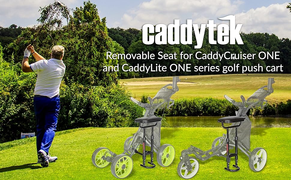 CaddyTek Golf Push Cart Removable Seat for CaddyLite One & CaddyCruiser One