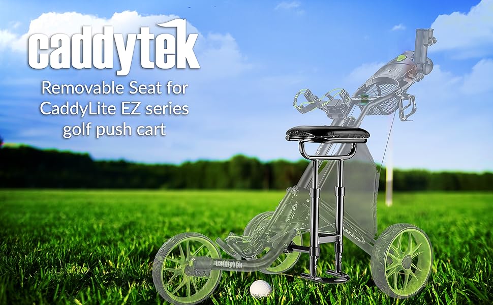 Caddylite EZ, Removable seat, Compact & Easy to use golf cart, Luxury padded seat, Golf Enthusiast