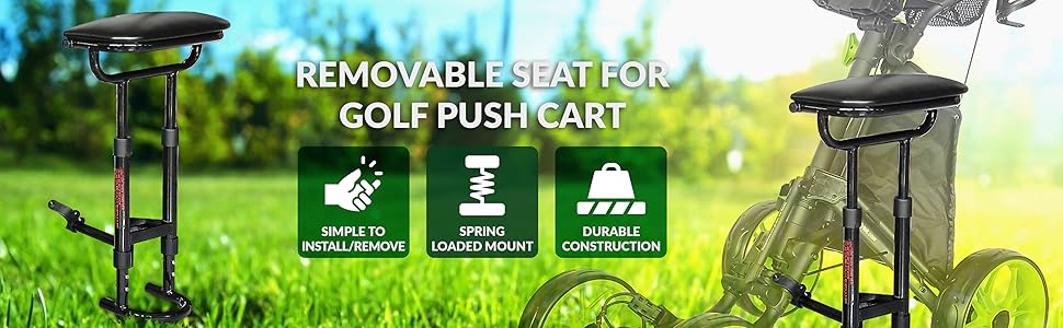 Caddylite EZ, Removable seat, Compact & Easy to use golf cart, Luxury padded seat, Golf Enthusiast
