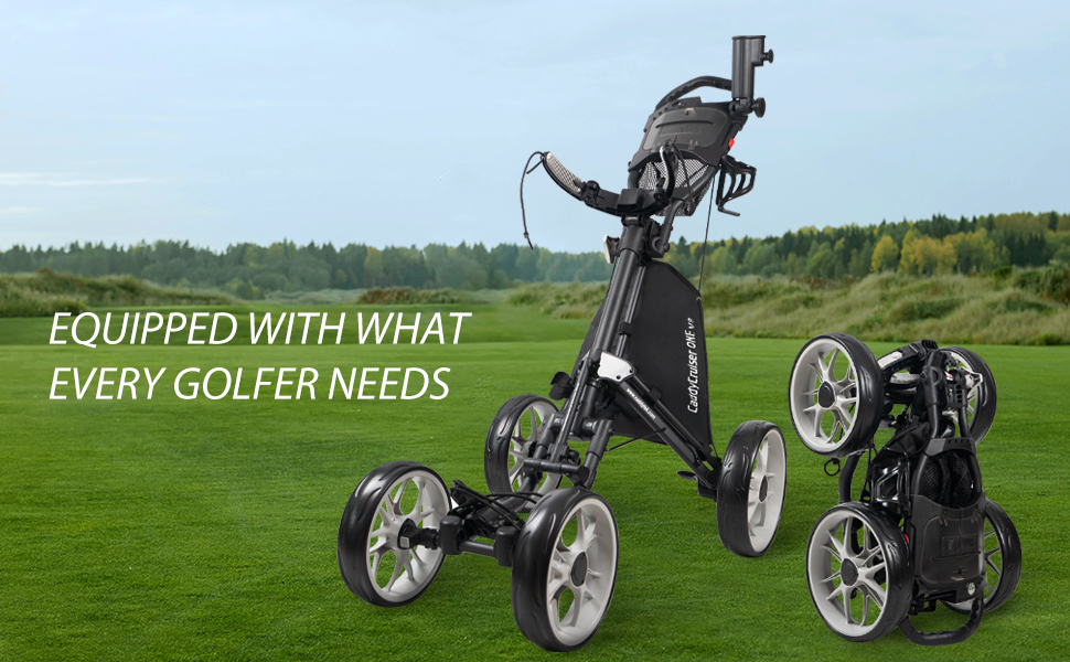 CaddyTek Caddycruiser One Version 8 4 Wheel Golf Push Cart