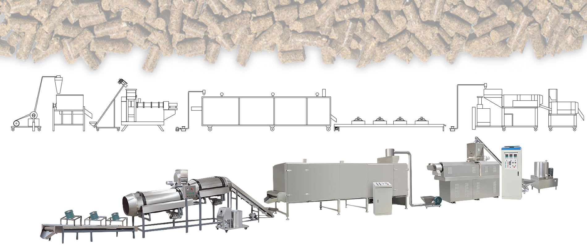 fish feed pellet machine,dog pet feed puffer extruder,floating fish feed line