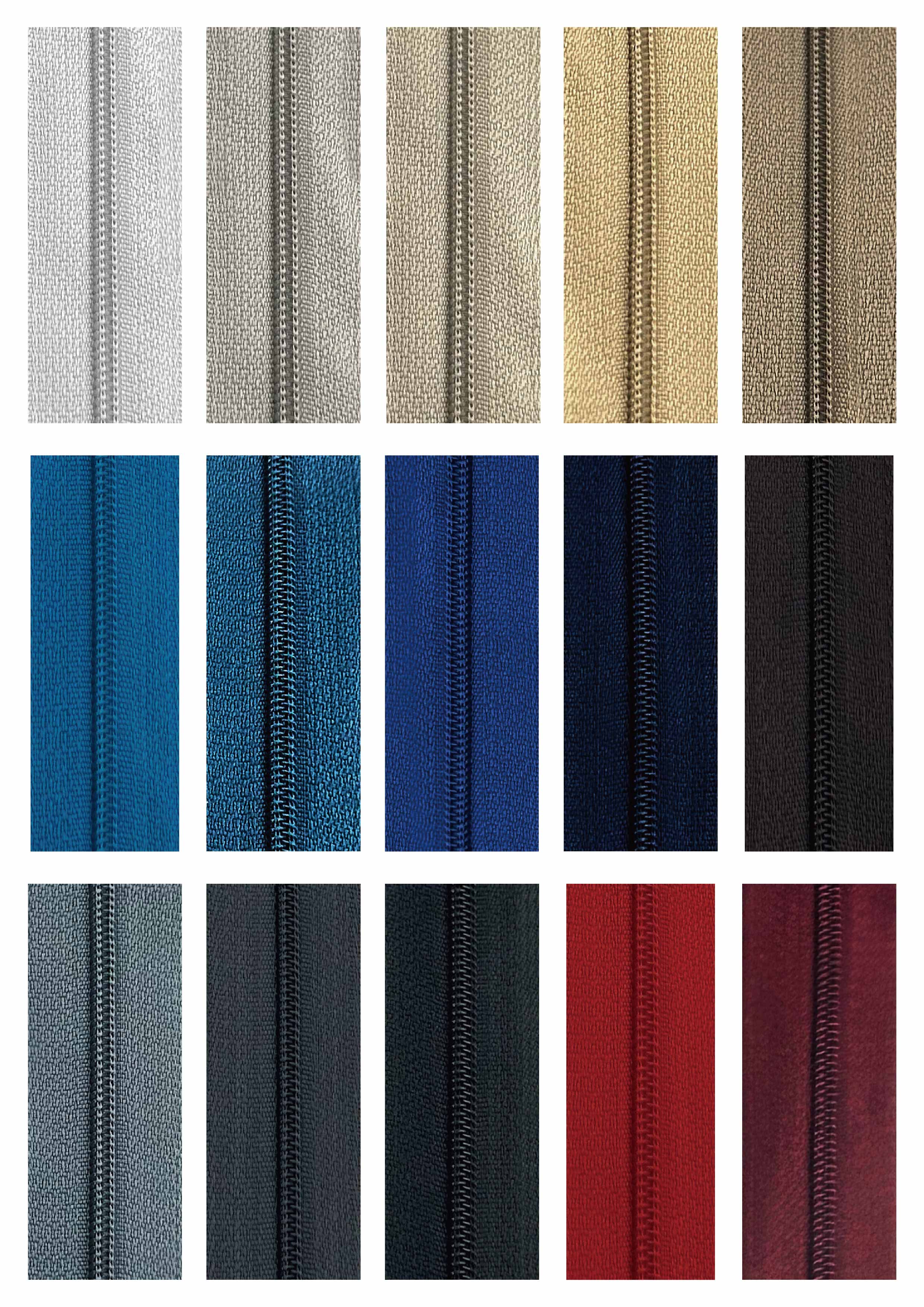 nylon zipper teeth color custom