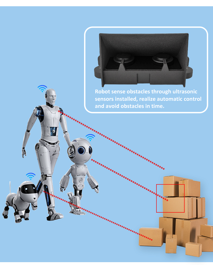 It also makes robot realize automatic control and avoid obstacles in time