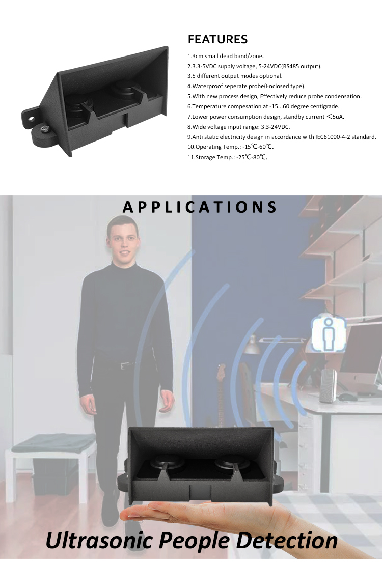 A20 main features and always used in ultrasonic people detection
