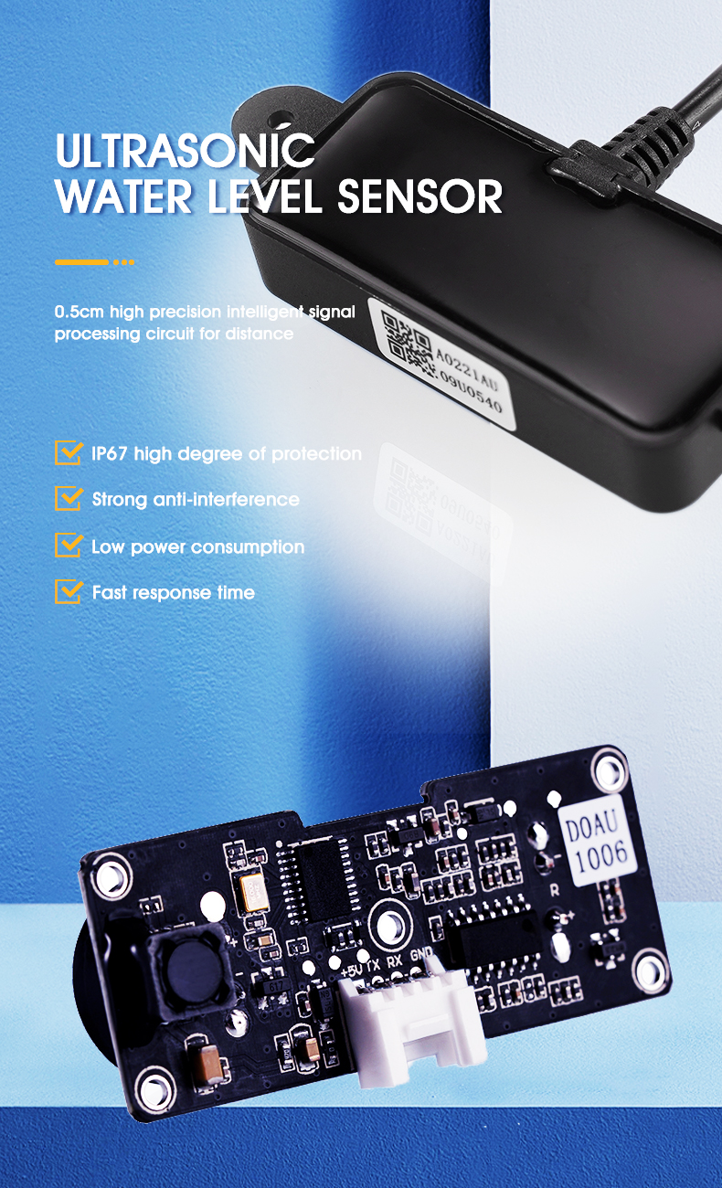 Module A02 has a series of advantages like IP67 protection, strong anti-interference, low power consumption, fast response time, high accuracy.