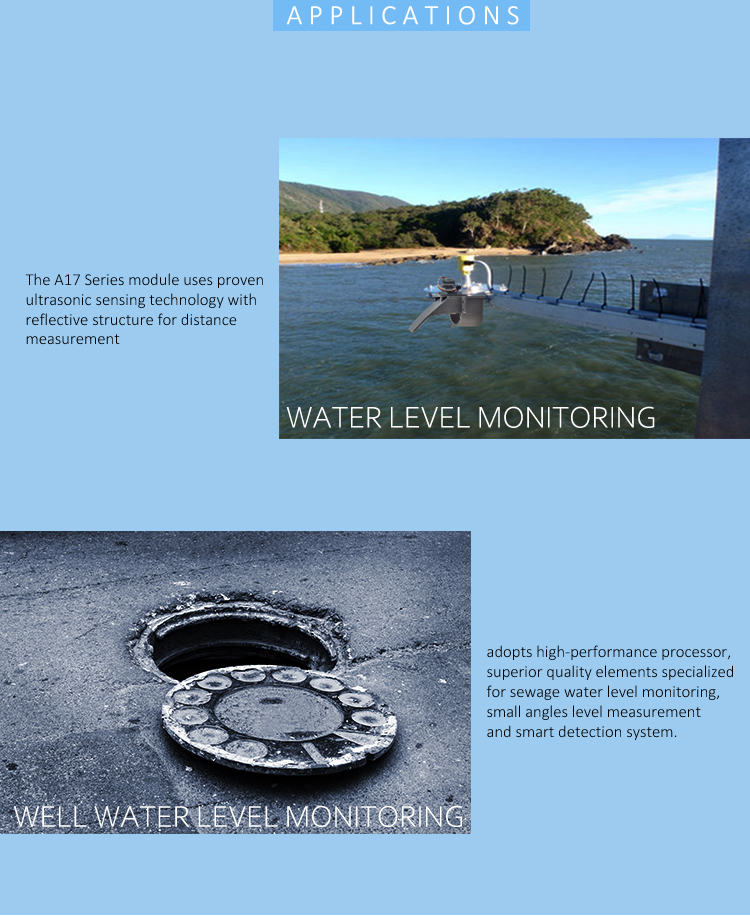 Mainly used in water level and well water level monitoring