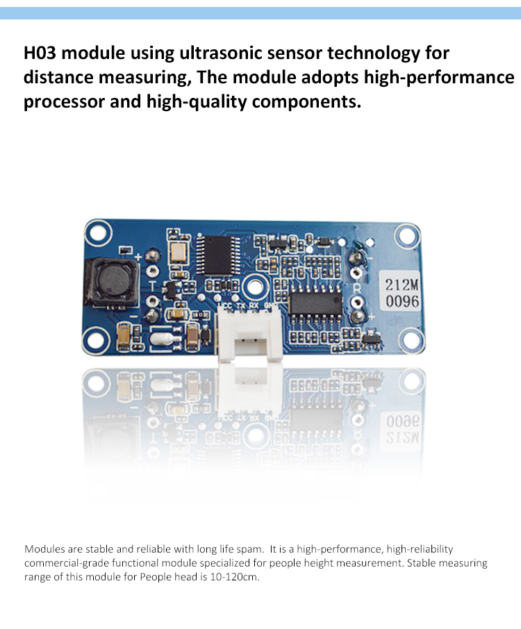 H03 module utilize ultrasonic sensor technology for distance measuring