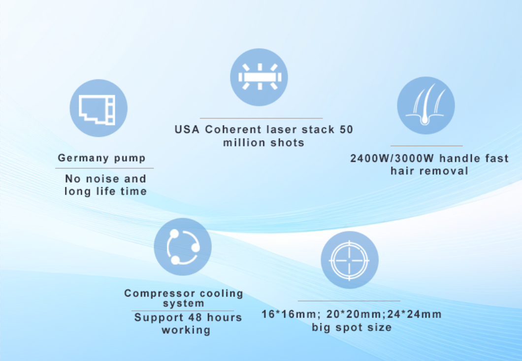 Diode Double row Laser hair removal machine