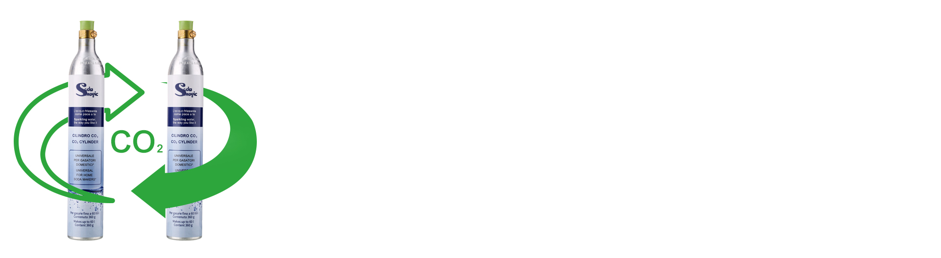 co2 gas cylinder for soda maker system