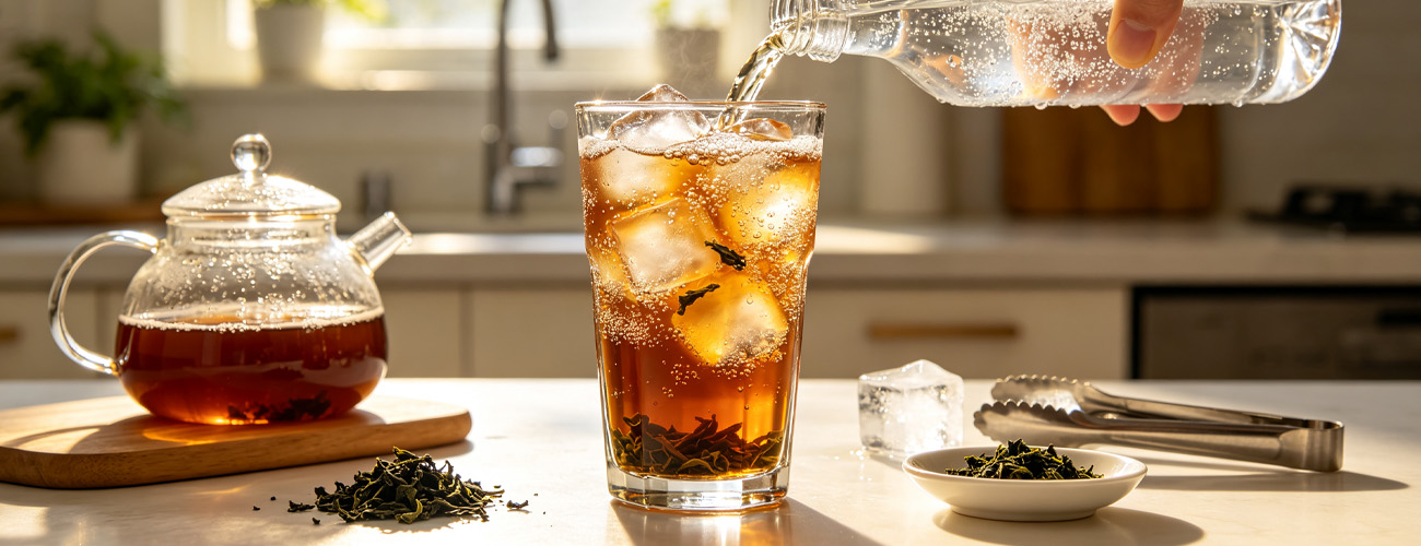 máquina de bebidas de té con gas