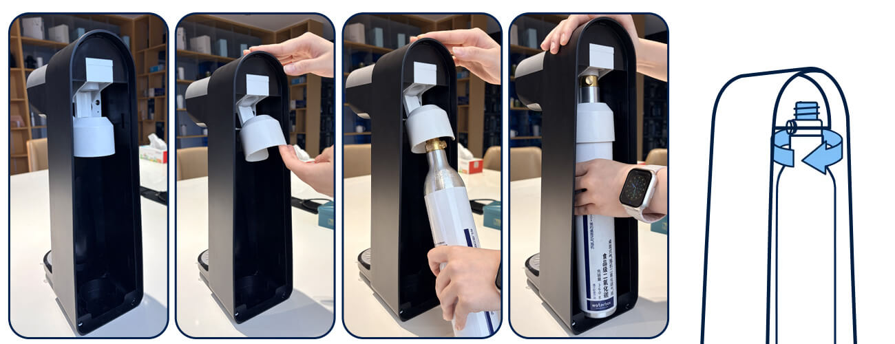Cylindre de machine à soda de 0,6 L