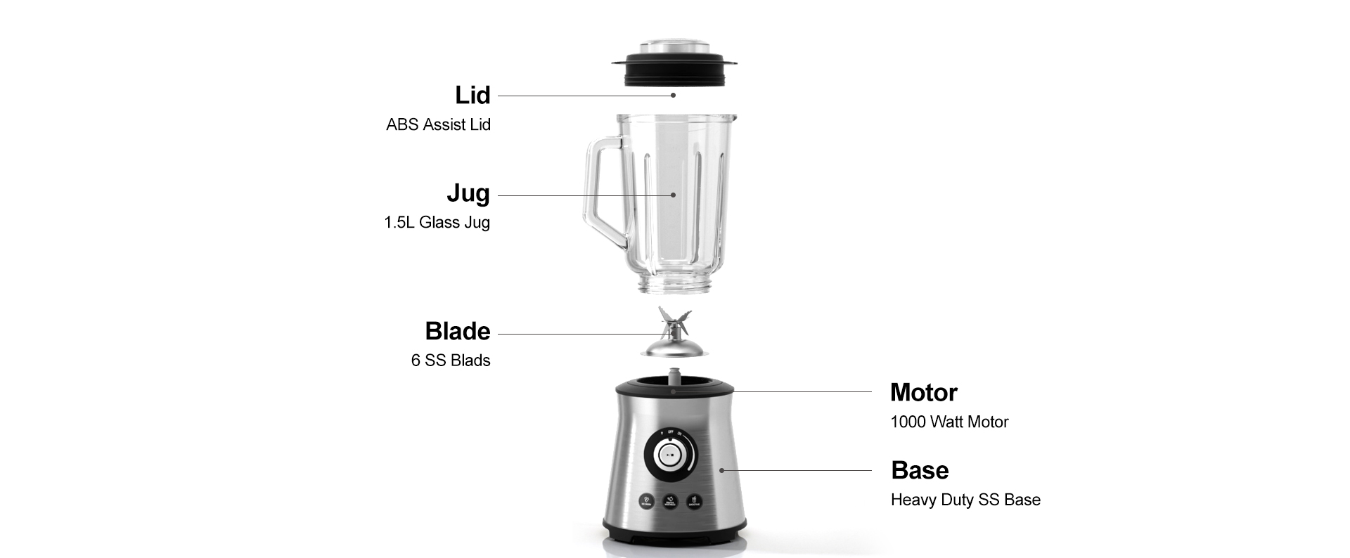 stainless steel base blender
