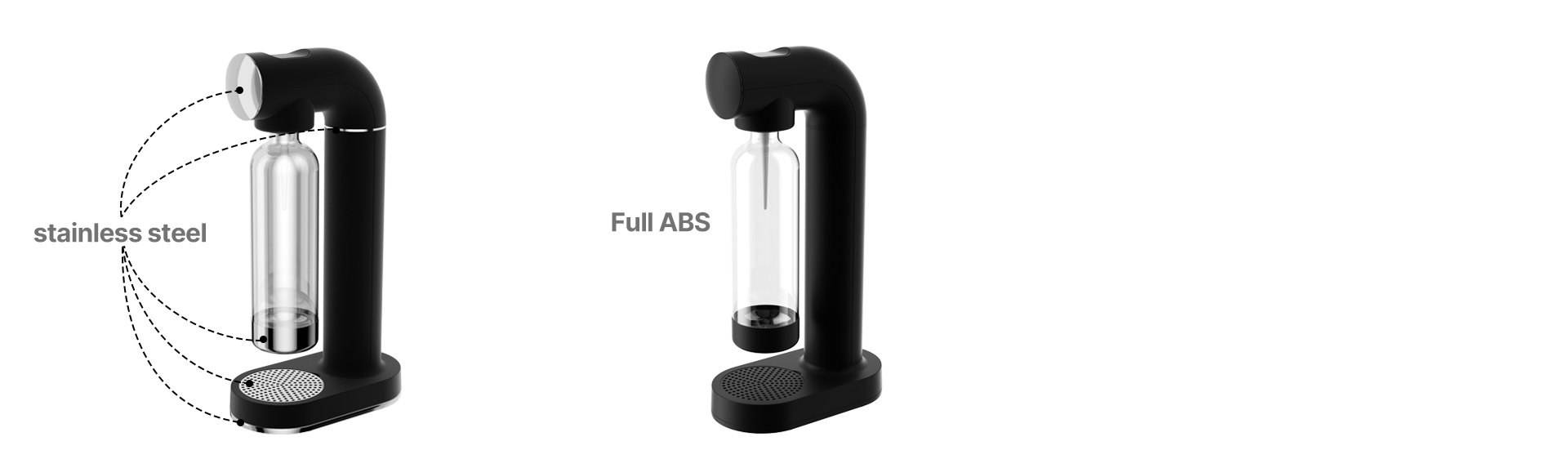 different material seltzer machine for home