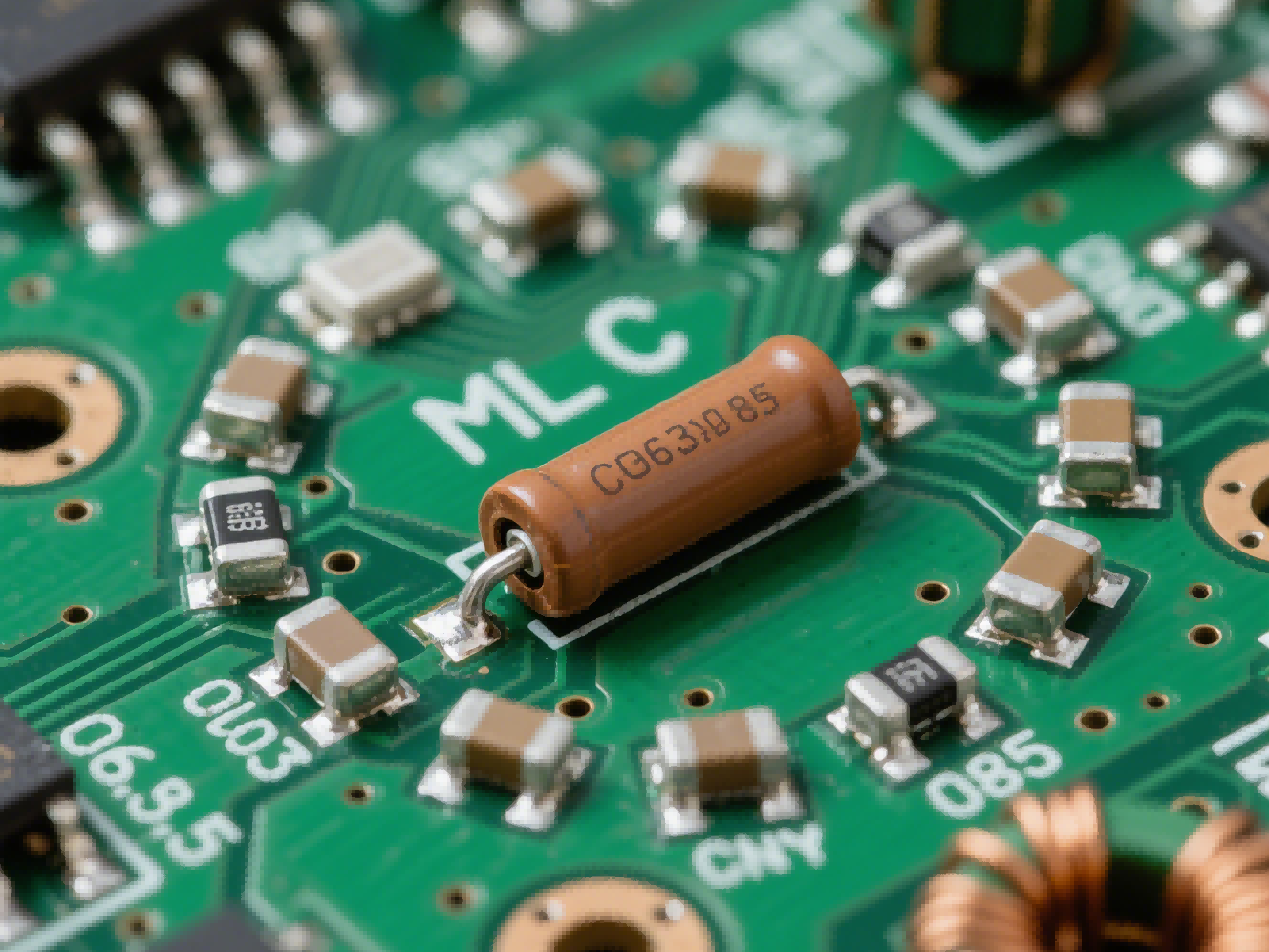The basic working principle of ceramic capacitors is the charging and discharging process of the capacitors. It is composed of a conductive layer (electrode) and ceramic materials, with ceramic sandwiched in the middle as an insulating medium. The dielectric of ceramic capacitors