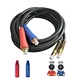 Air Line Hose Assembly Rubber 1/2" NPT Straight Swivel Fitting Power Hose with Spring Guard Grip for Semi Truck Trailer