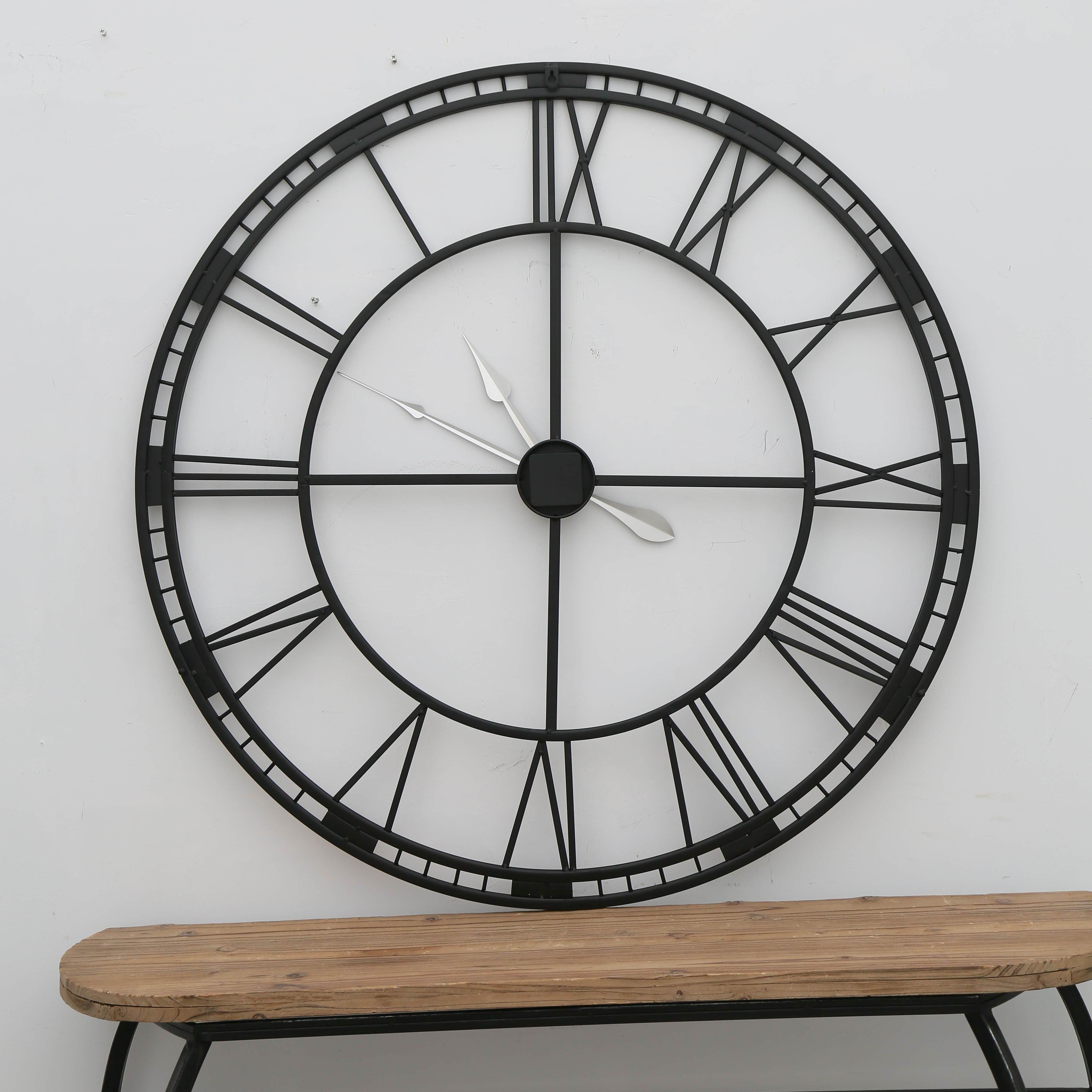 backside of the oversized wall clock