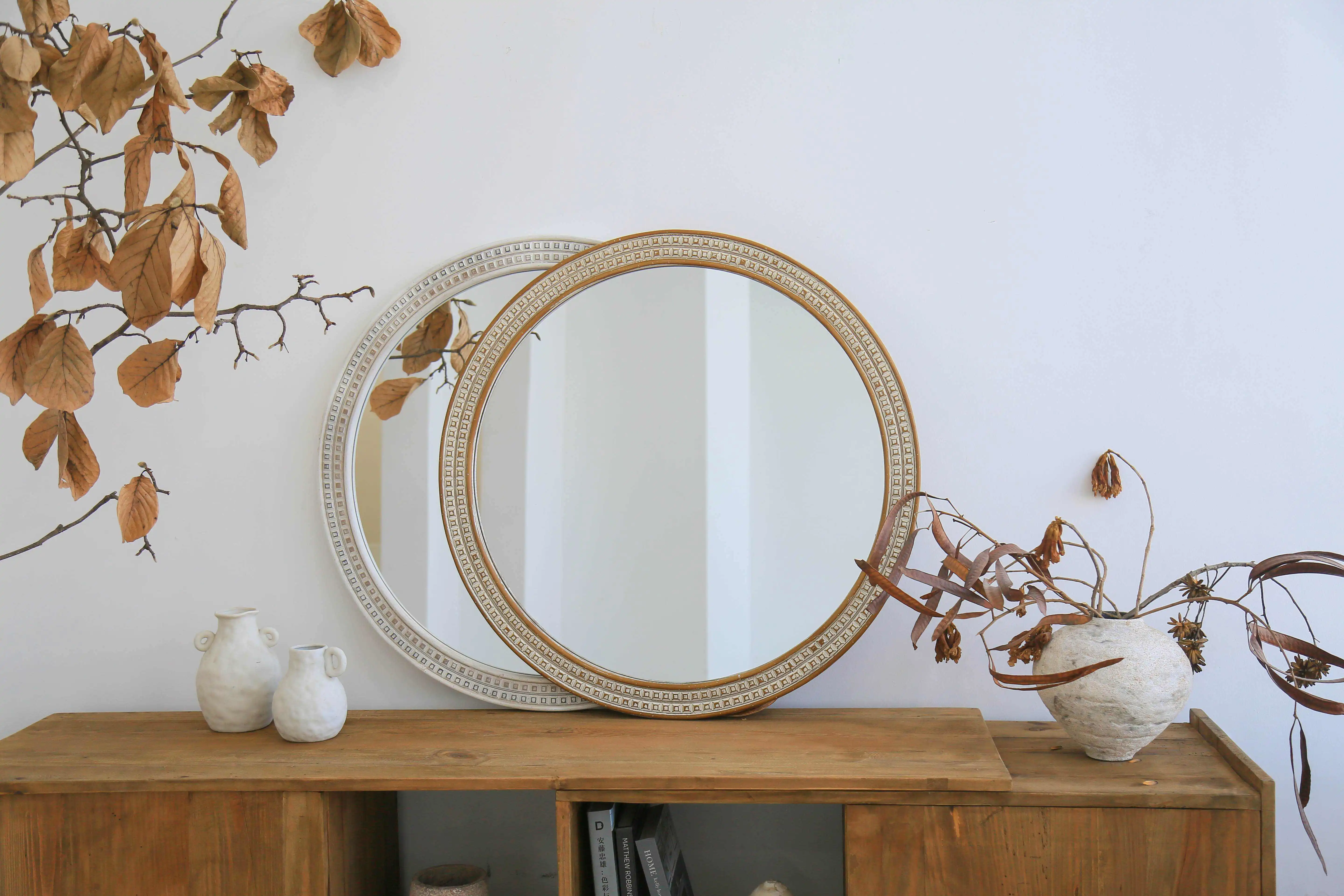 30 inch round mirror circular mirror round wall mirror of Uttermost Square-Cut Gleam Round Wall Mirror
