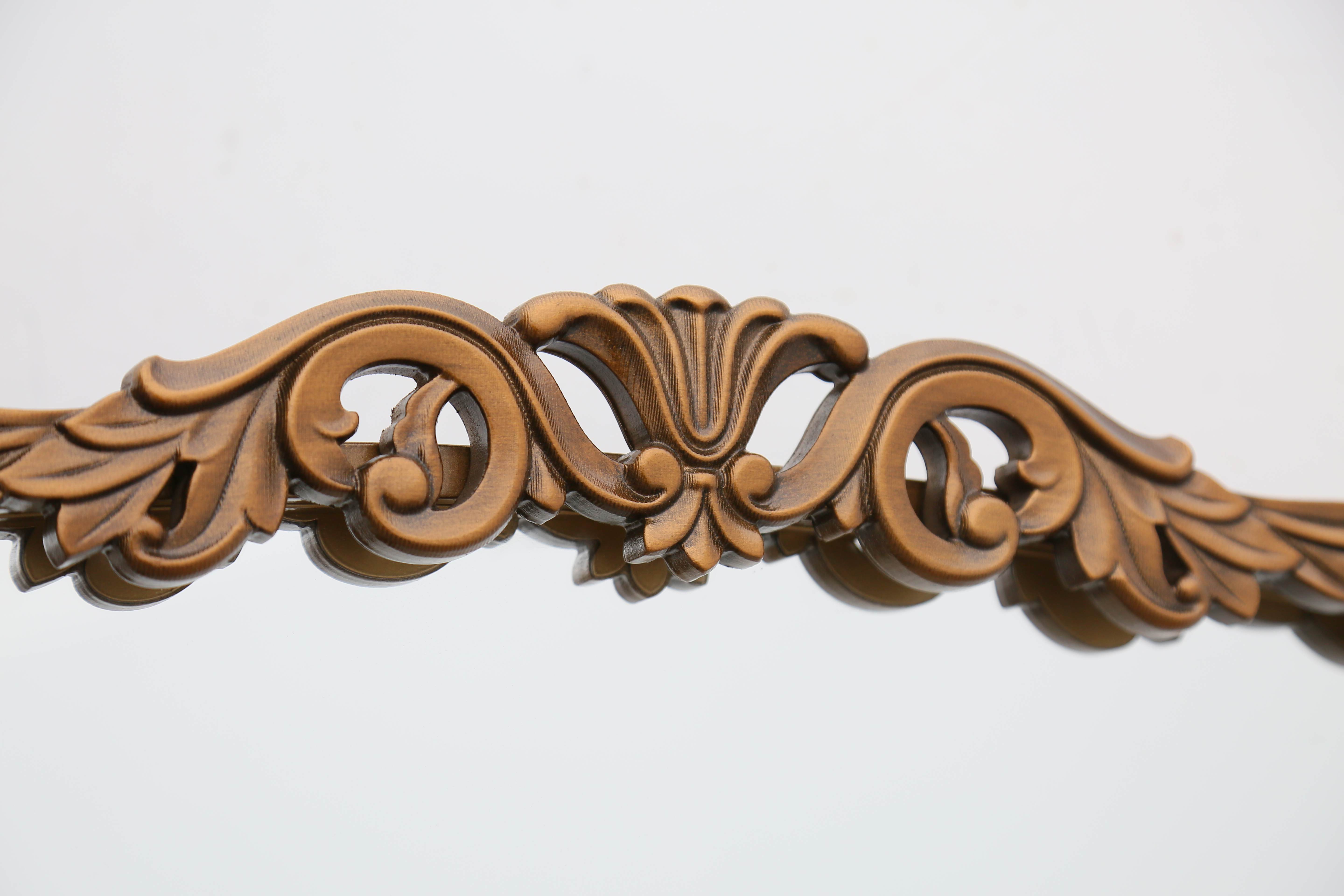 Antique Arched Mirror with Floral Border featuring vibrant succulents for vintage decor