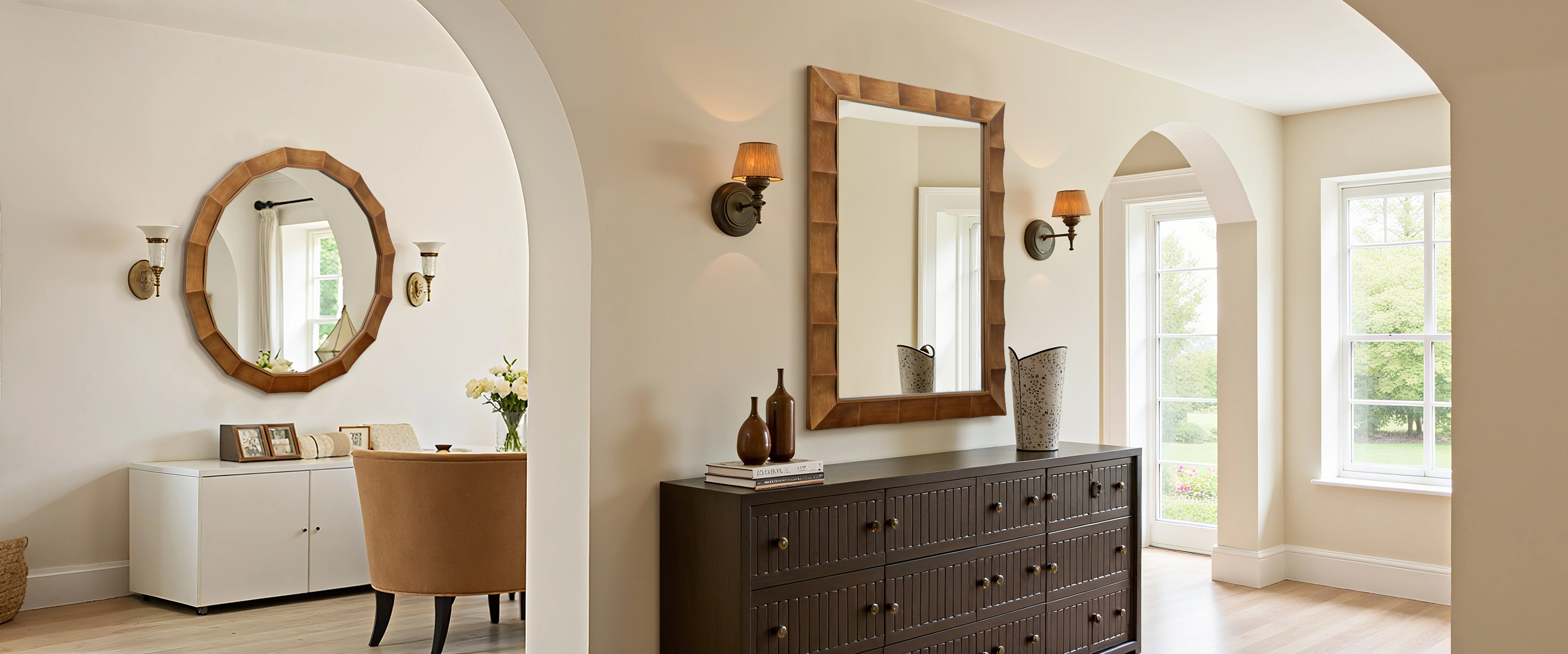 circle mirror centerpiece,rustic wood round mirror,carved wood mirrors